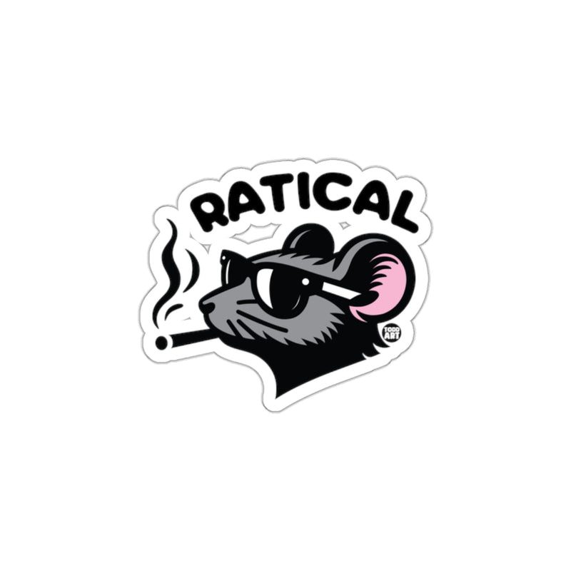 Load image into Gallery viewer, Ratical Cool Mouse with Sunglasses Sticker Design

