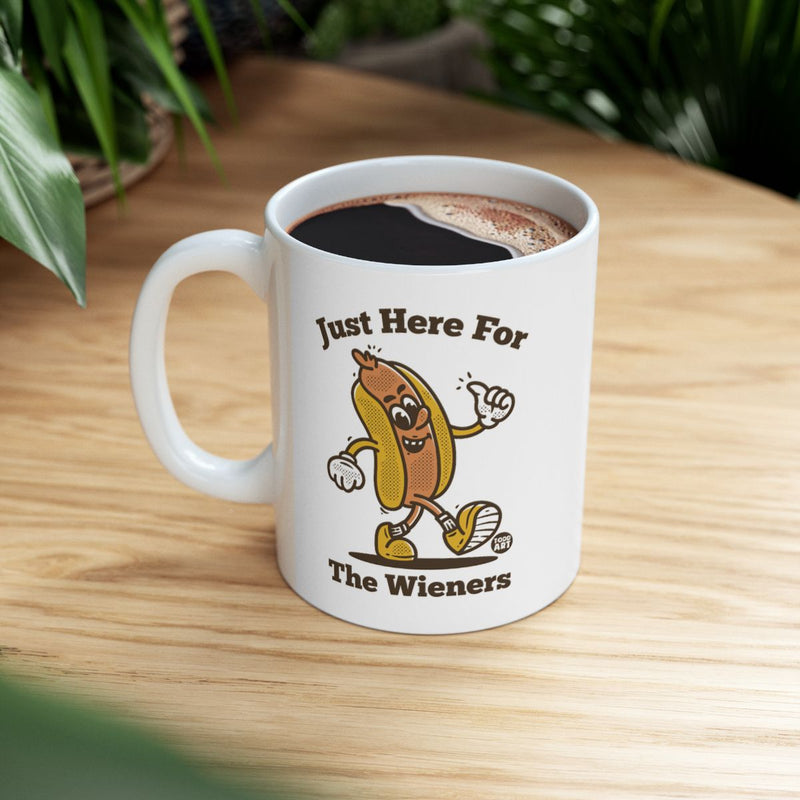 Load image into Gallery viewer, Just Here For The Wieners Coffee Mug Product
