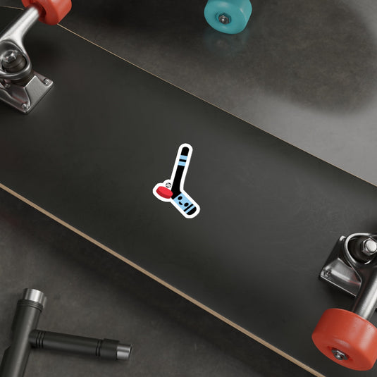 Colorful Hockey Stick and Puck Sticker skateboard