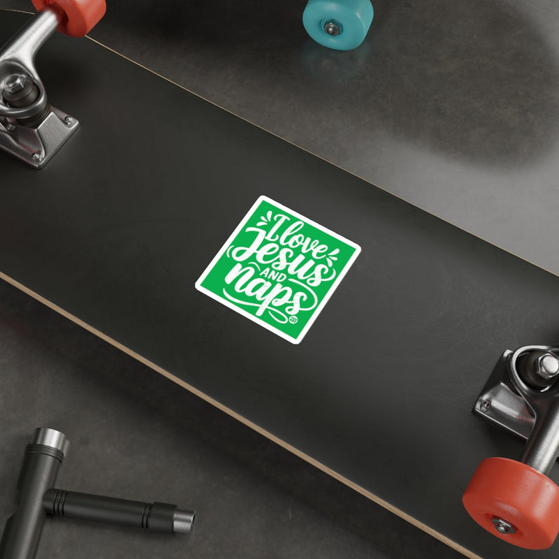 Load image into Gallery viewer, I Love Jesus AND Naps Funny Green Quote 
