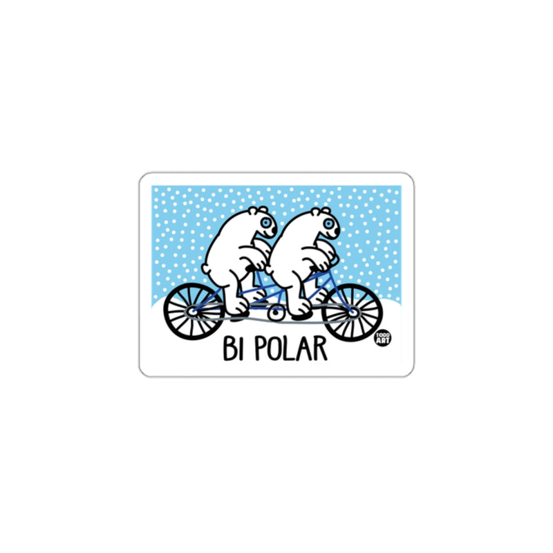 Load image into Gallery viewer, Funny Bi Polar Bears Riding Bicycle Sticker
