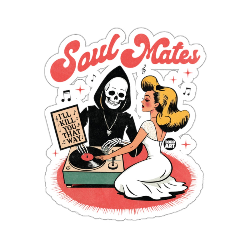 Load image into Gallery viewer, Soul Mates Grim Reaper Woman That Way Record Player 
