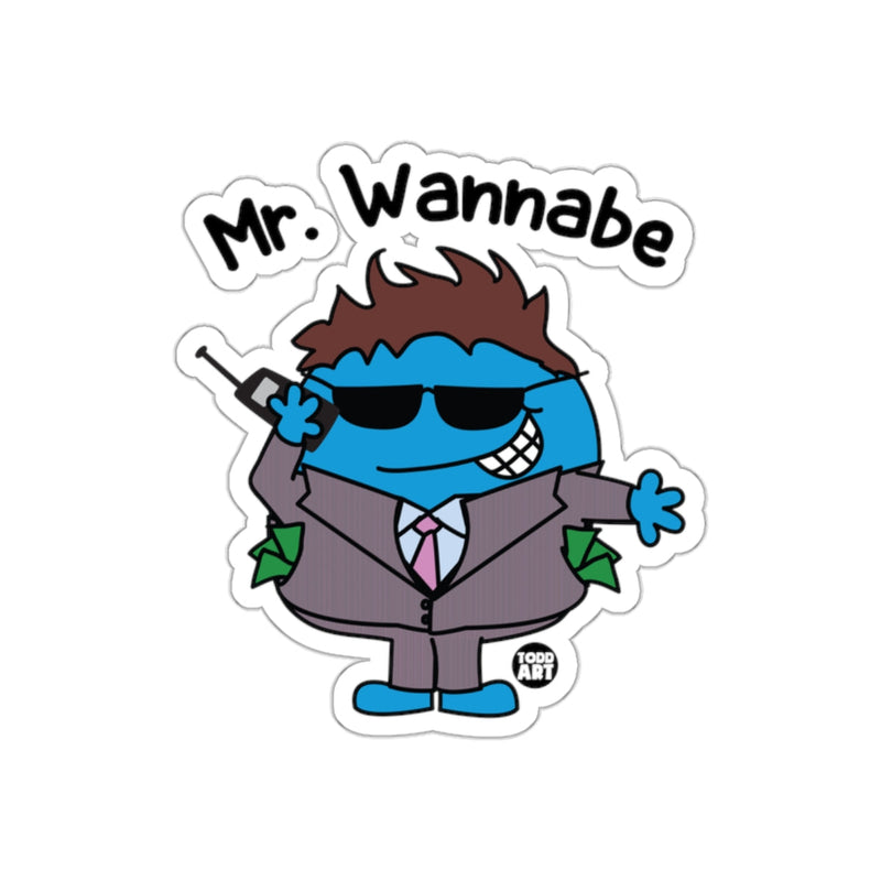 Load image into Gallery viewer, Mr. Wannabe Cartoon Character Sticker for Laptops
