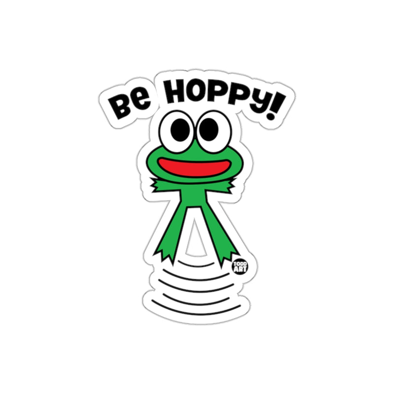 Load image into Gallery viewer, Be Hoppy Frog Cartoon Sticker Fun Design Sticker
