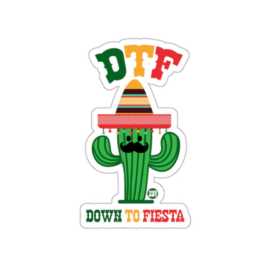 DTF Down To Fiesta Cactus Sombrero Mustache Sticker