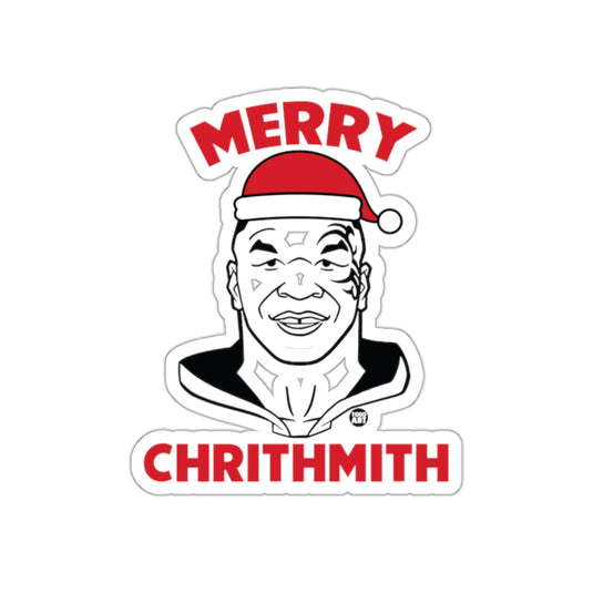Merry Chrithmith Santa Sticker Holiday Humor Decal