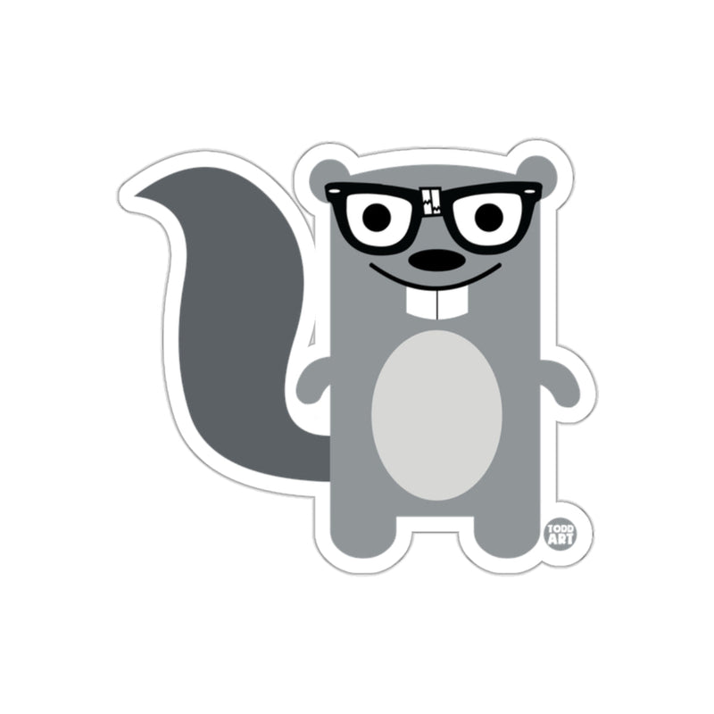 Load image into Gallery viewer, Funny Cartoon Squirrel with Glasses Sticker Product
