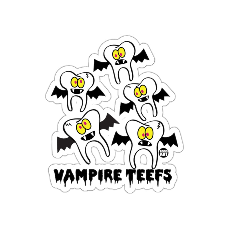 Load image into Gallery viewer, Vampire Teefs Funny Cute Cartoon Sticker Design
