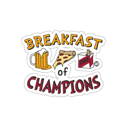 Breakfast Of Champions Sticker By Todd Art