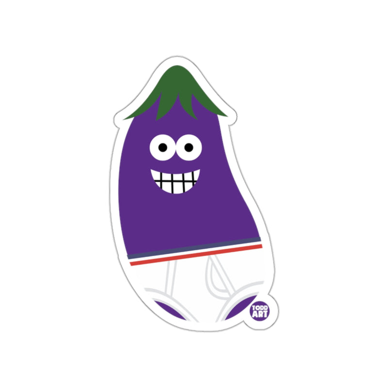 Load image into Gallery viewer, Smiling Purple Vegetable Cartoon Sticker Todd Art
