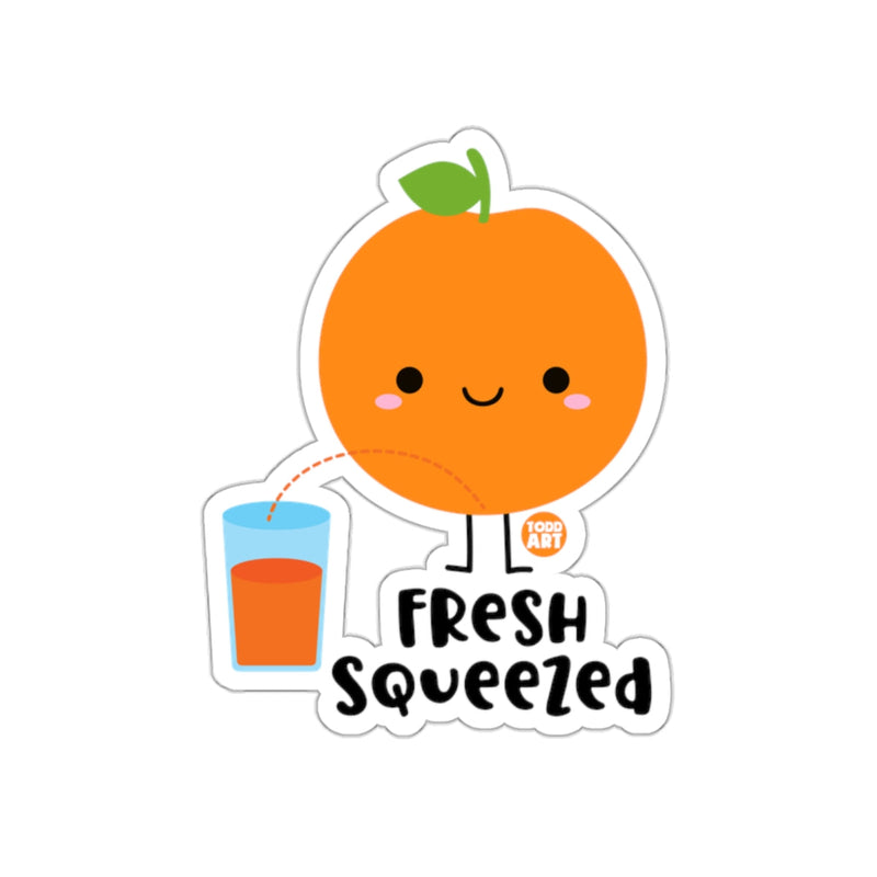 Load image into Gallery viewer, Fresh Squeezed Smiling Orange Juice Sticker
