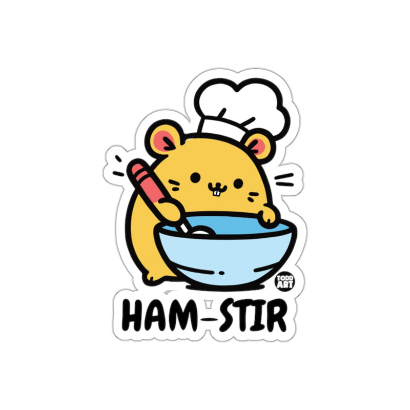 Load image into Gallery viewer, Cute Ham-Stir Sticker With Chef Hat Design

