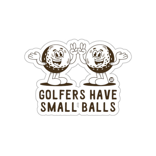 Golfers Have Small Balls Retro Cartoon Funny sticker