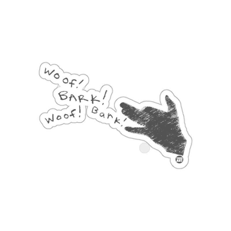 Load image into Gallery viewer, Woof Bark Dog Shadow Puppets Fun Sticker Product
