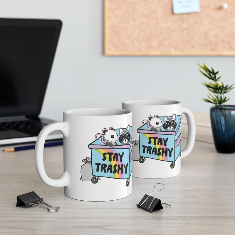 Load image into Gallery viewer, Stay Trashy Cute Animals Design Coffee Mug
