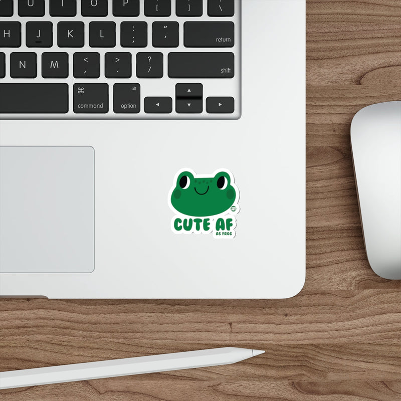 Load image into Gallery viewer, Cute AF Frog Sticker for Laptops Water Bottles and More

