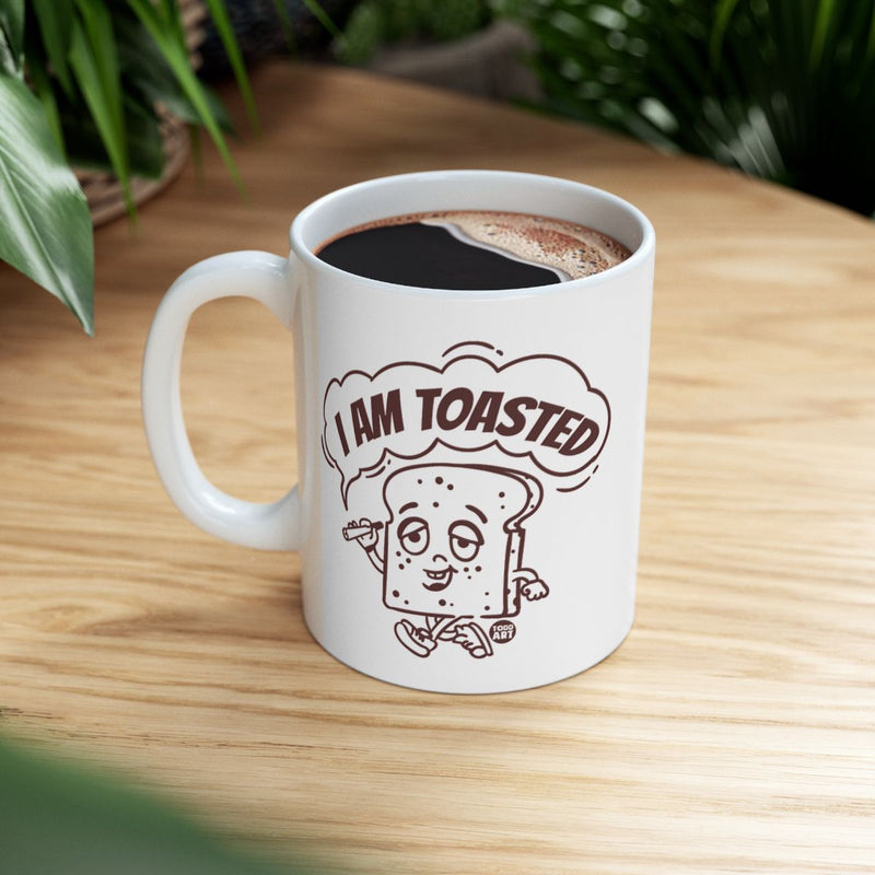 Load image into Gallery viewer, Funny I Am Toasted Coffee Mug for Breakfast Lovers
