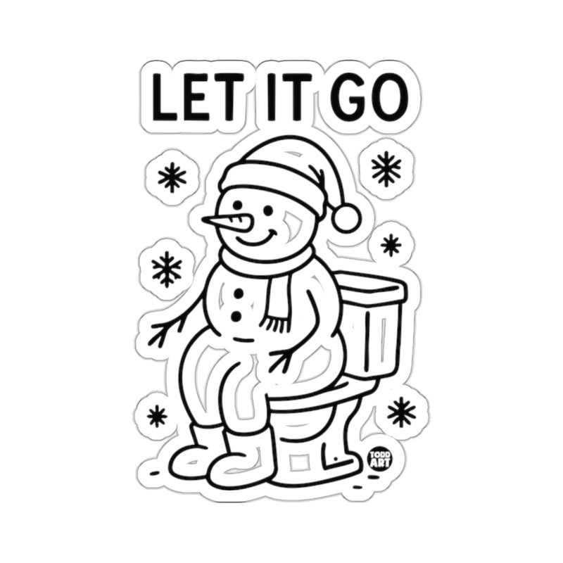 Load image into Gallery viewer, LET IT GO Snowman Toilet Snowflakes 
