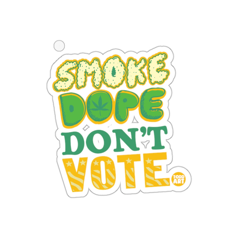Load image into Gallery viewer, Smoke Dope Don't Vote Sticker With Bold Graphic Design
