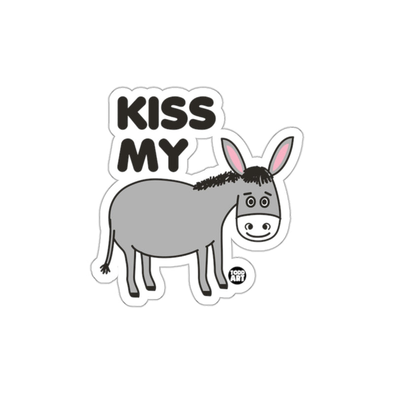 Load image into Gallery viewer, Kiss My Donkey Funny Animal Illustration Sticker
