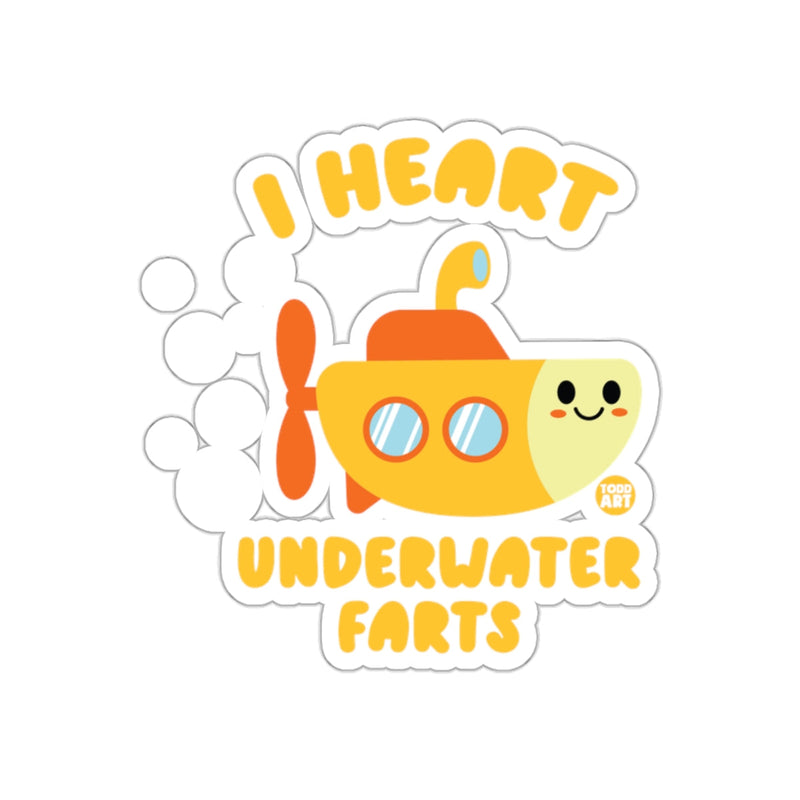 Load image into Gallery viewer, I Heart Underwater Farts Submarine Sticker

