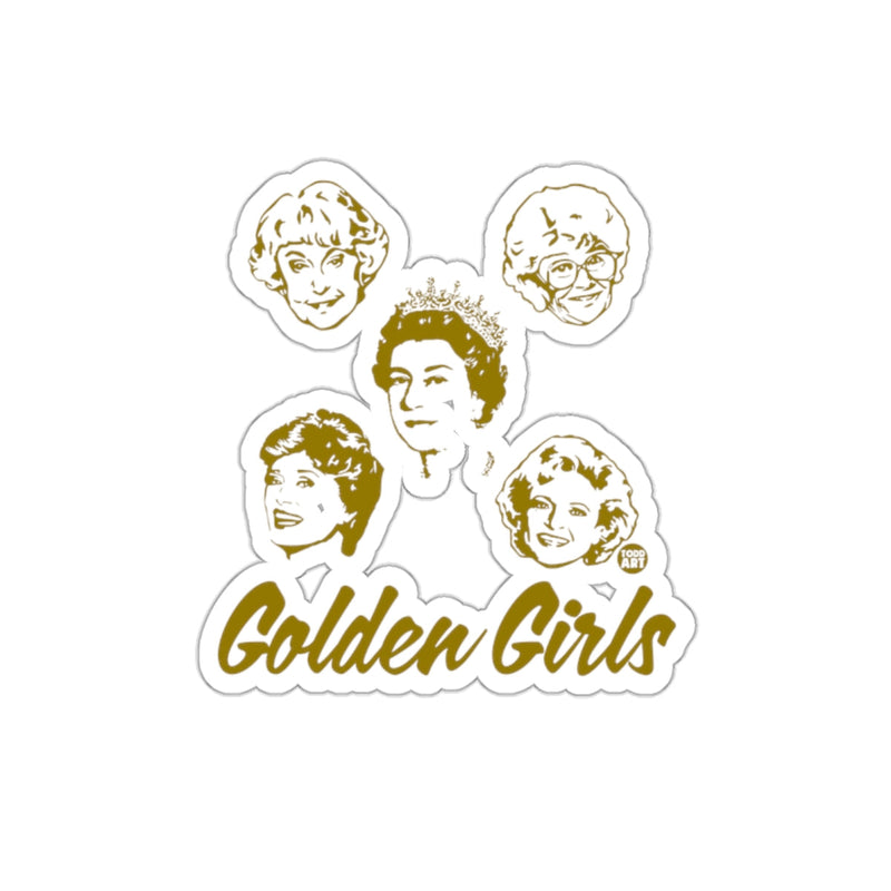Load image into Gallery viewer, The Golden Girls Queen Elizabeth Tribute Golden sticker
