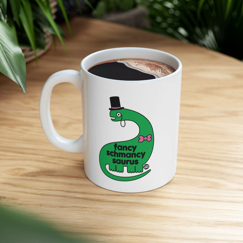 Load image into Gallery viewer, Fancy Schmancy Saurus Coffee Mug for Dinosaur Enthusiasts
