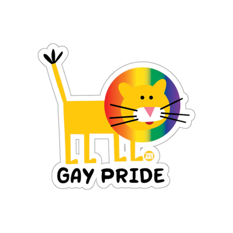 Load image into Gallery viewer, Colorful Gay Pride Cat Design Sticker Product
