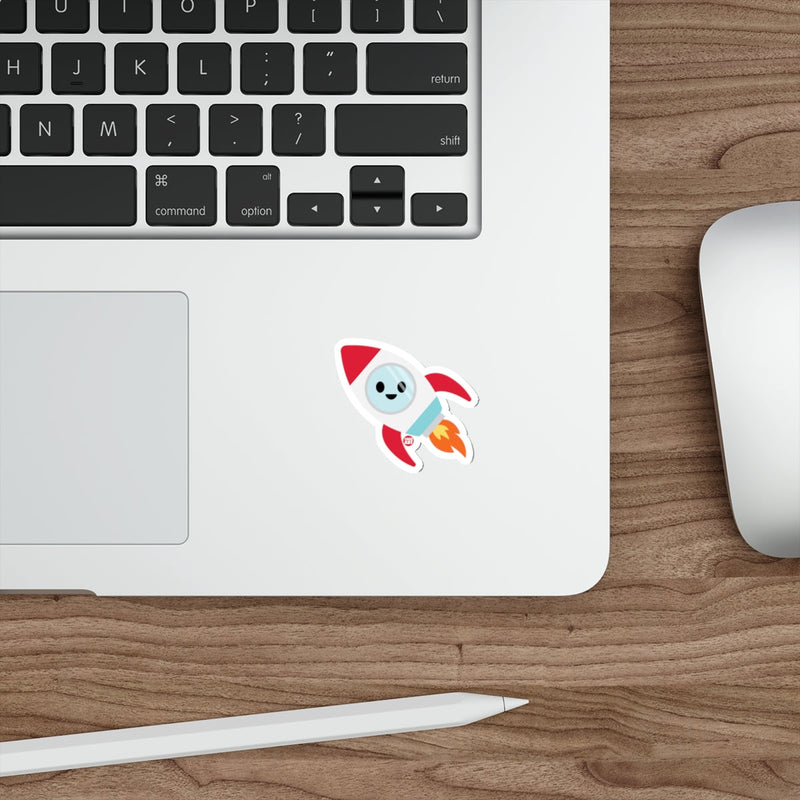 Load image into Gallery viewer, Cute Rocket and Bear Sticker for Kids and Laptop Decor
