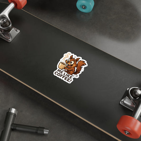 Funny Squirrel Me Like Coffee Caffeine Lover Sticker 