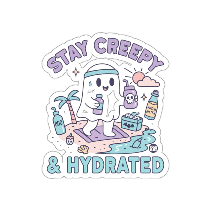 Load image into Gallery viewer, Stay Creepy and Hydrated Halloween Sticker

