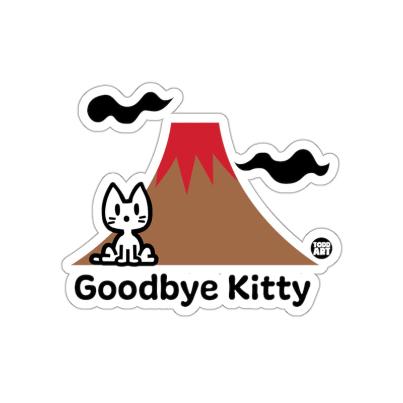 Load image into Gallery viewer, Goodbye Kitty Volcano Art Sticker Product
