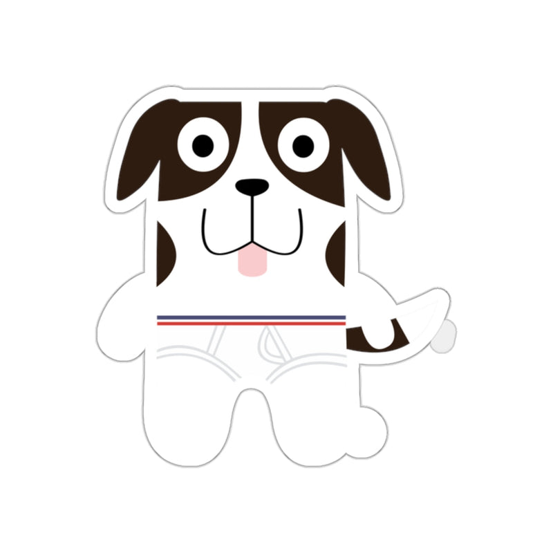 Load image into Gallery viewer, Cute Brown and White Cartoon Dog Sticker Product
