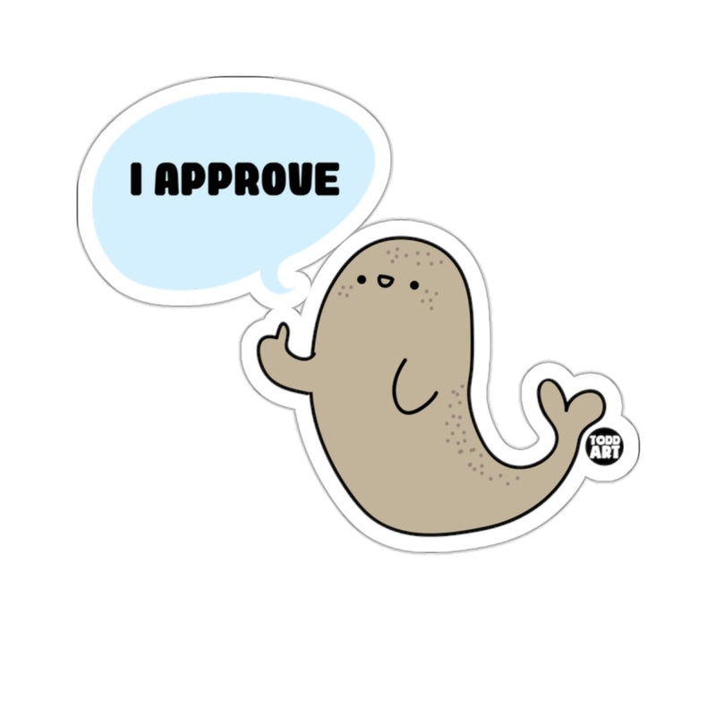 Load image into Gallery viewer, Todd Art I Approve Cartoon Seal Thumbs Up Funny 
