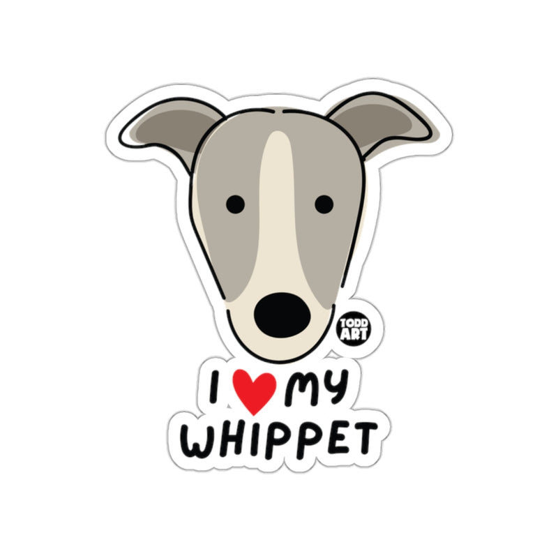 Load image into Gallery viewer, I Love My Whippet Sticker Adorable Dog Lover's Gift

