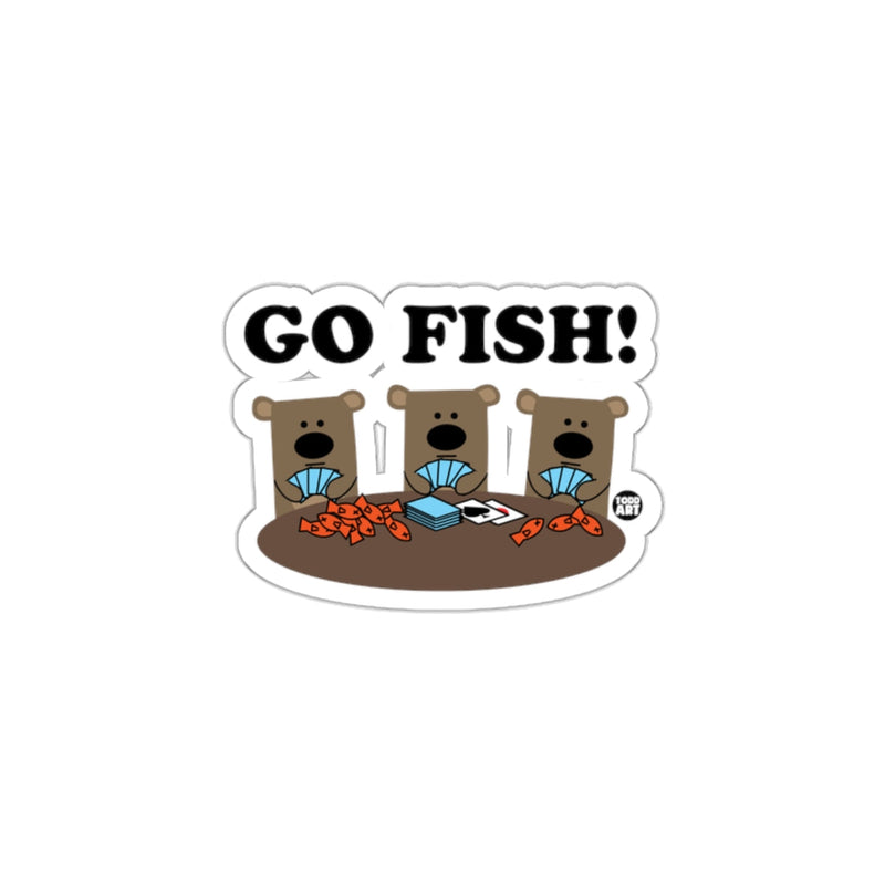 Load image into Gallery viewer, Cute Go Fish Bears Game Themed Sticker Design
