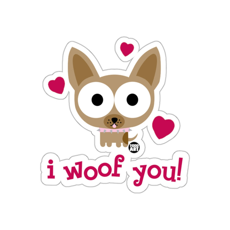 Load image into Gallery viewer, Cute Chihuahua I Woof You Cartoon Dog Sticker
