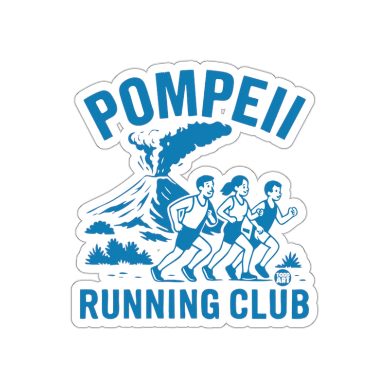 Load image into Gallery viewer, Pompeii Running Club Group Image Blue Illustration sticker
