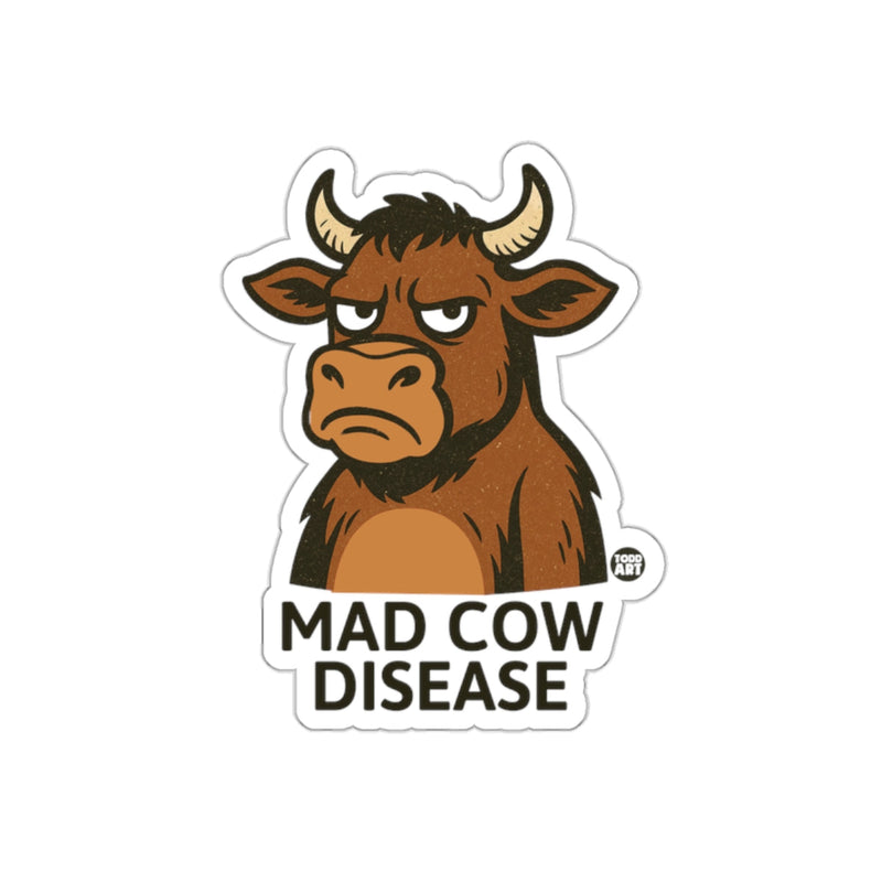 Load image into Gallery viewer, Mad Cow Disease Funny Cartoon sticker
