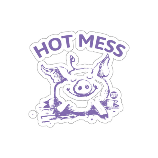 Hot Mess Pig Illustration Todd Art Branded sticker