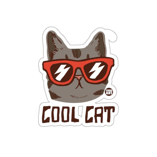 Cool Cat Artwork Featuring Trendy Sunglasses sticker
