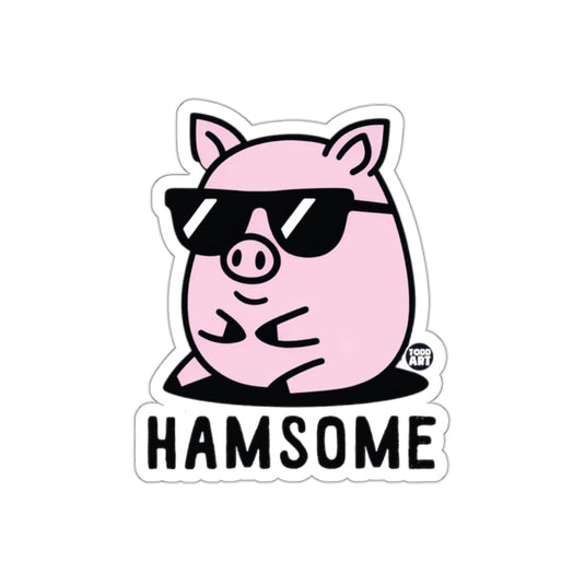 Hamsome Pig with Shades Cute Animal Funny sticker
