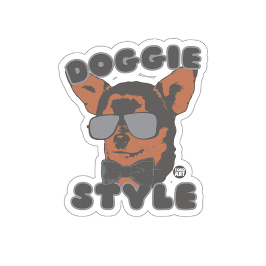 Cool Doggie Style Sunglasses with Bow Tie sticker