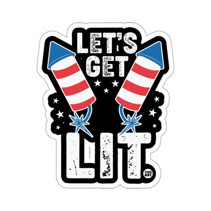 Load image into Gallery viewer, Let's Get Lit Fireworks Celebration Sticker
