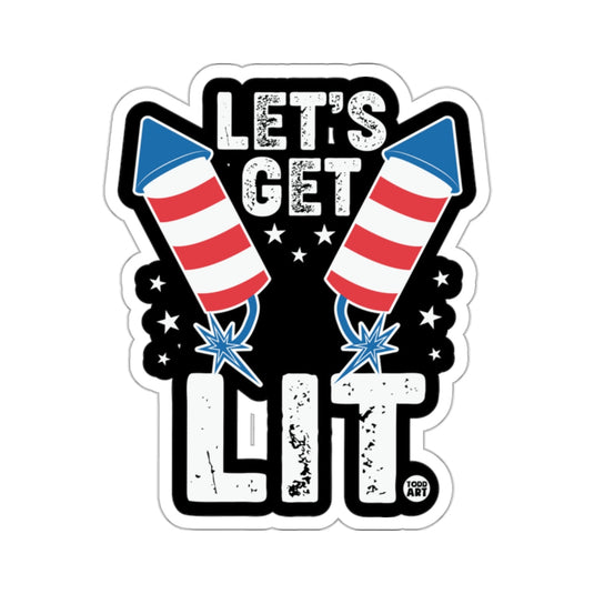 Let's Get Lit Fireworks Celebration Sticker