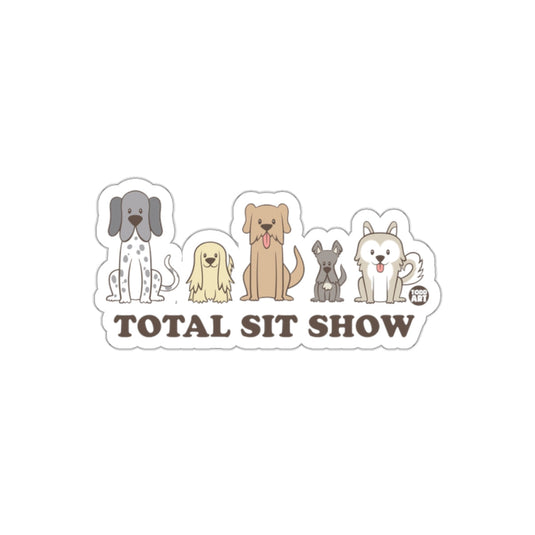 Total Sit Show Dog Illustration Sticker