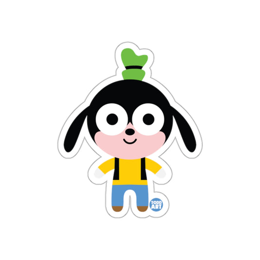 Cute Cartoon Dog with Green Hat Sticker Product