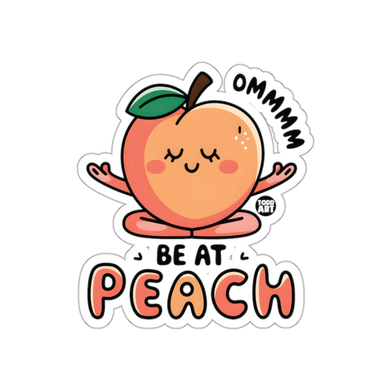 Load image into Gallery viewer, Be At Peach Ommmm Yoga Relaxation Sticker
