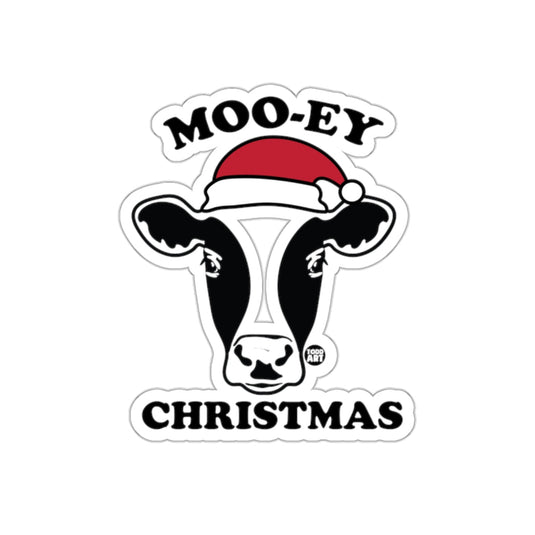 Moo-ey Christmas Festive Sticker for Holiday Cheers