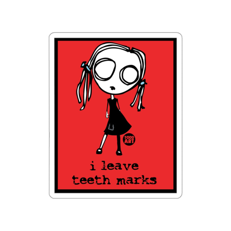 Load image into Gallery viewer, I Leave Teeth Marks Todd Art Character Sticker
